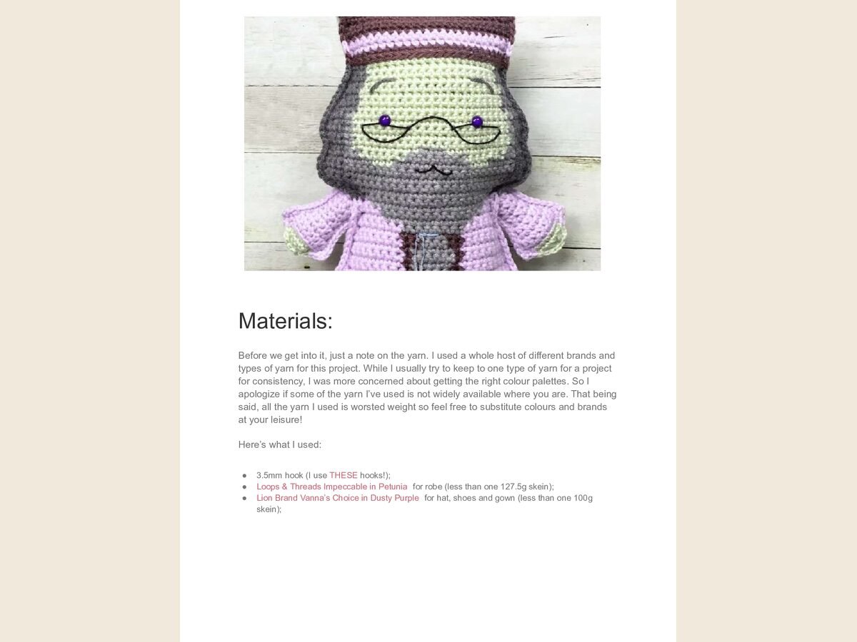 DUMBLEDORE TOY DOLL