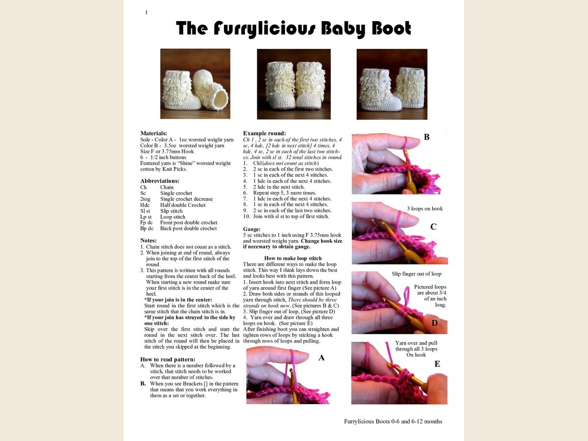 Furrylicious Loop Baby Boots