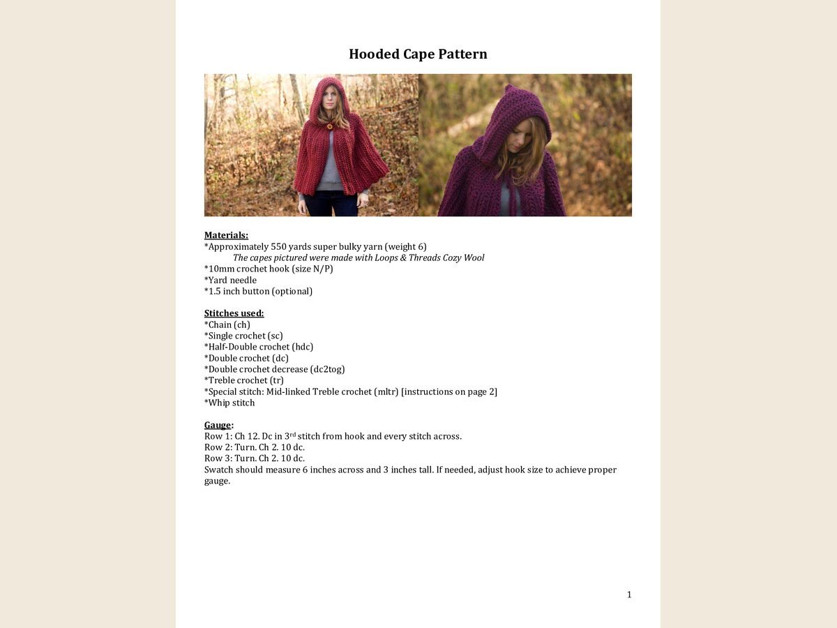 Hooded Cape