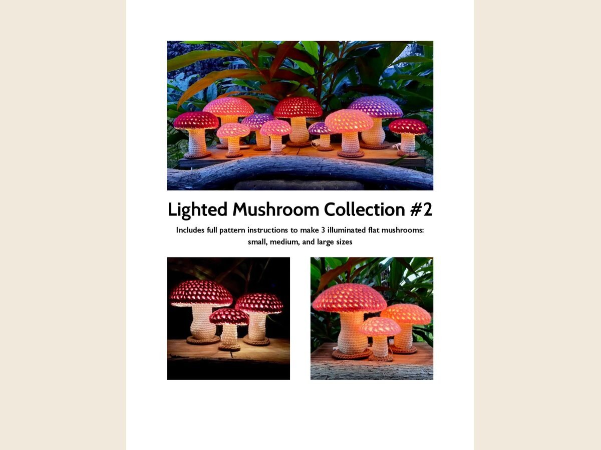 Lighted Mushrooms