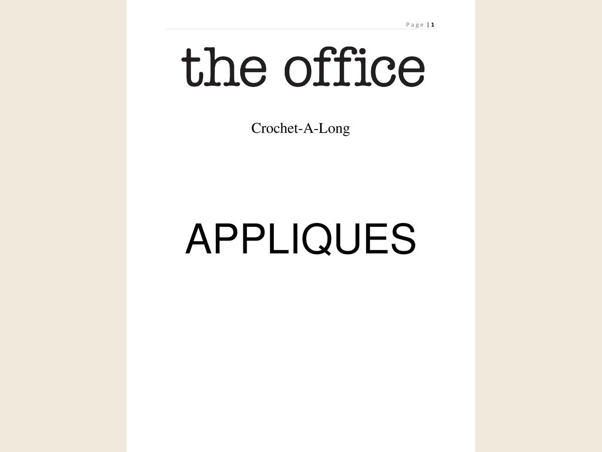 Office blanket appliques