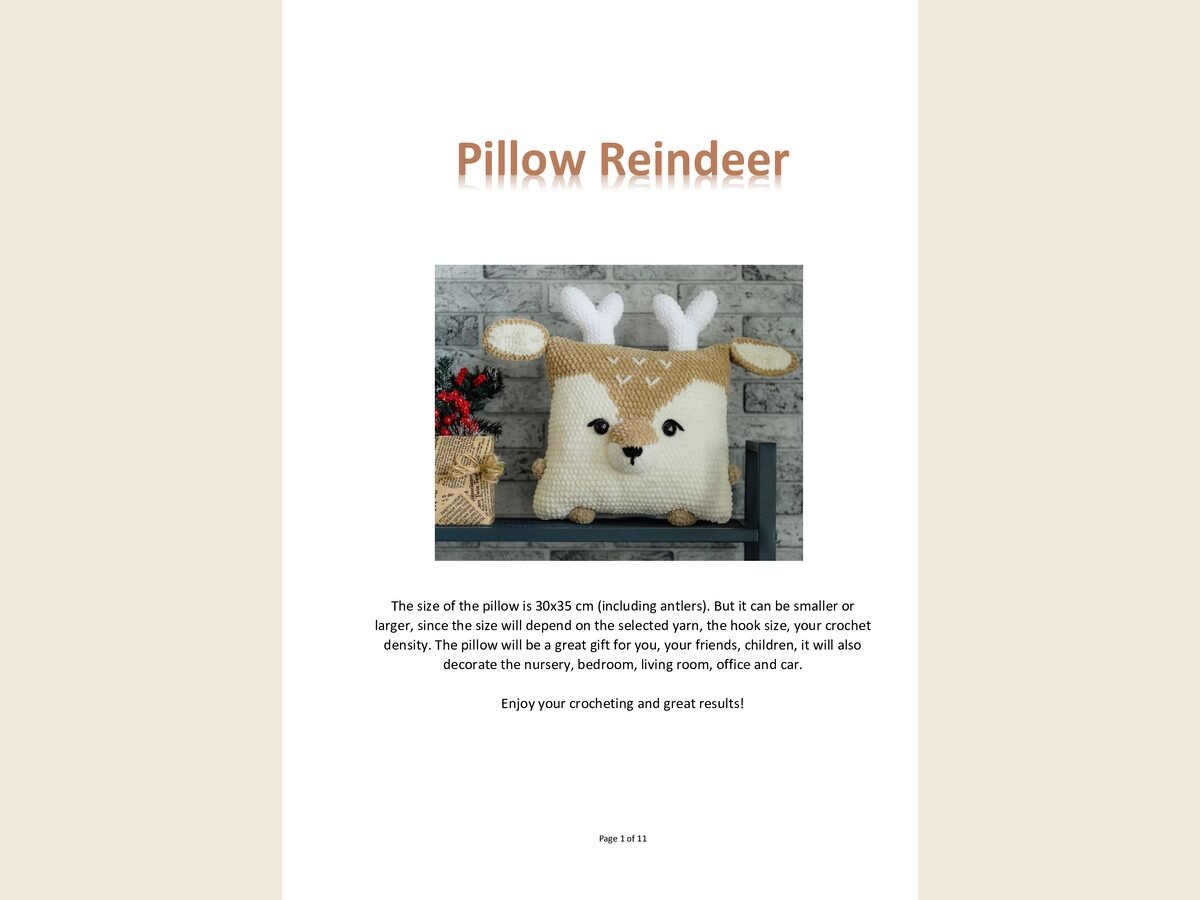 Pillow Reindeer