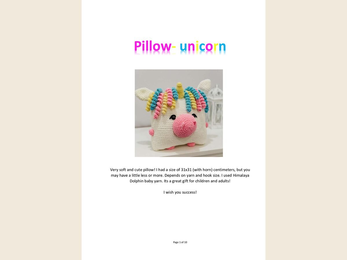 Pillow Unicorn