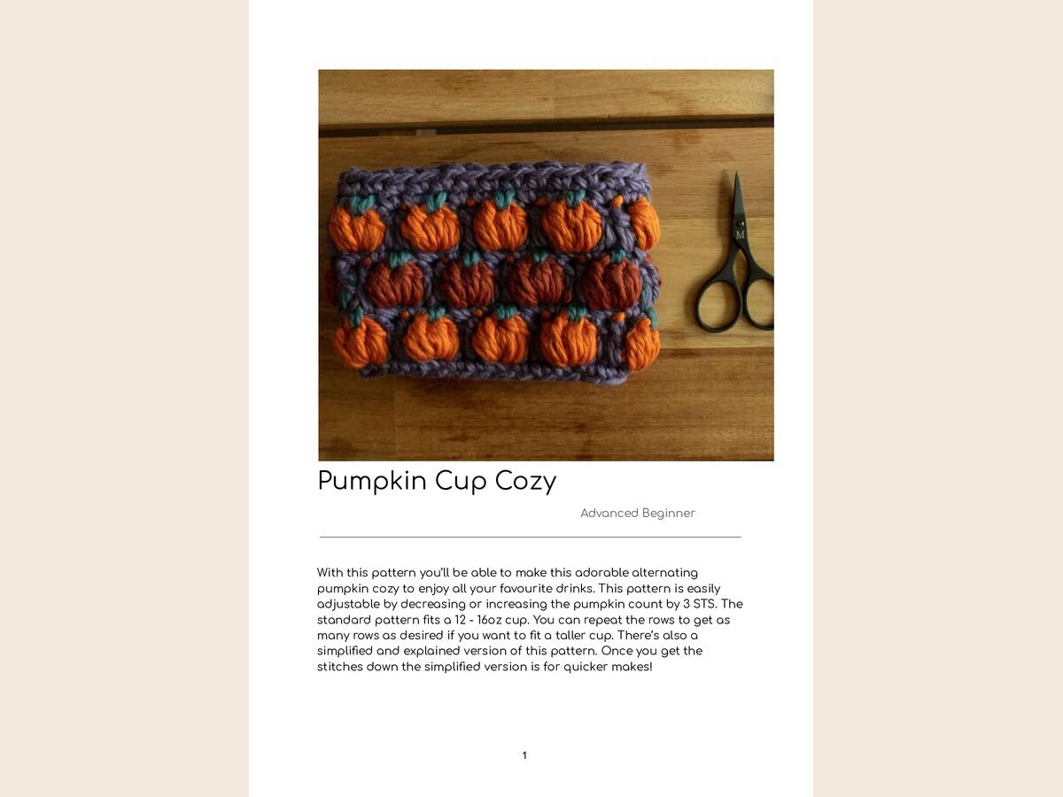 Pumpkin Cup Cozy