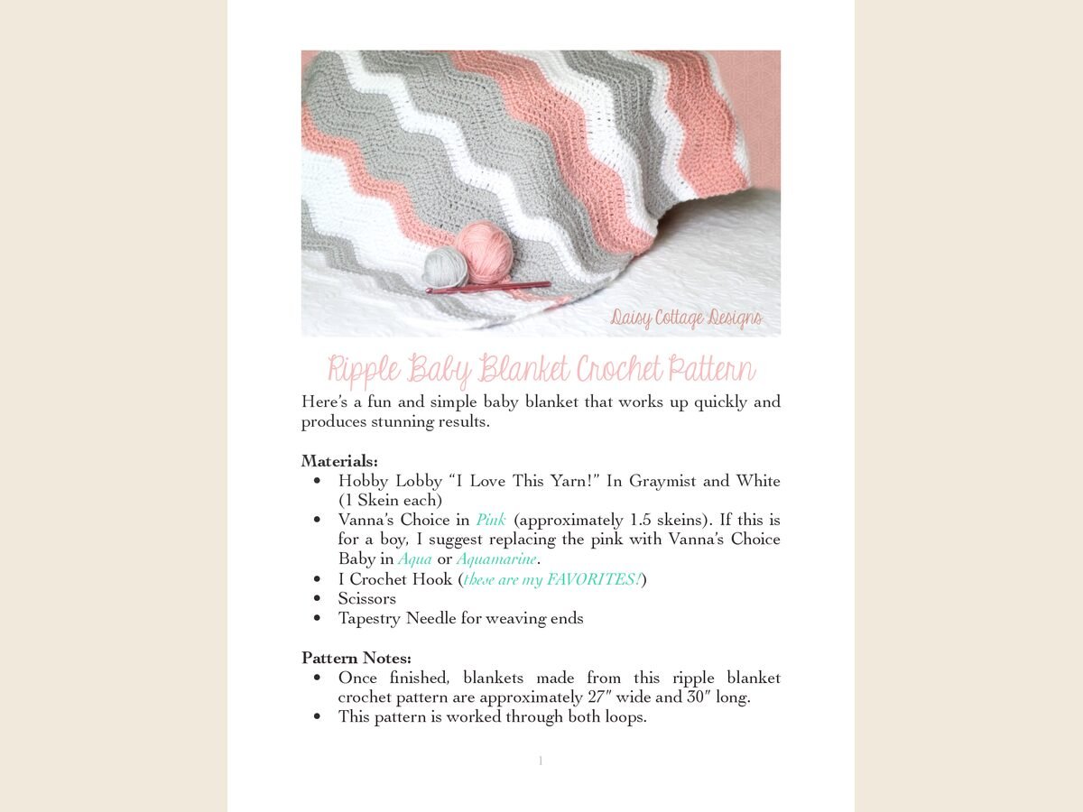 Ripple Baby Blanket dcd