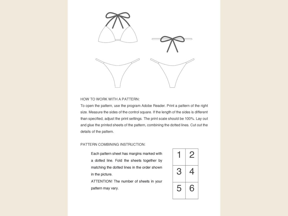 Swimsuit information