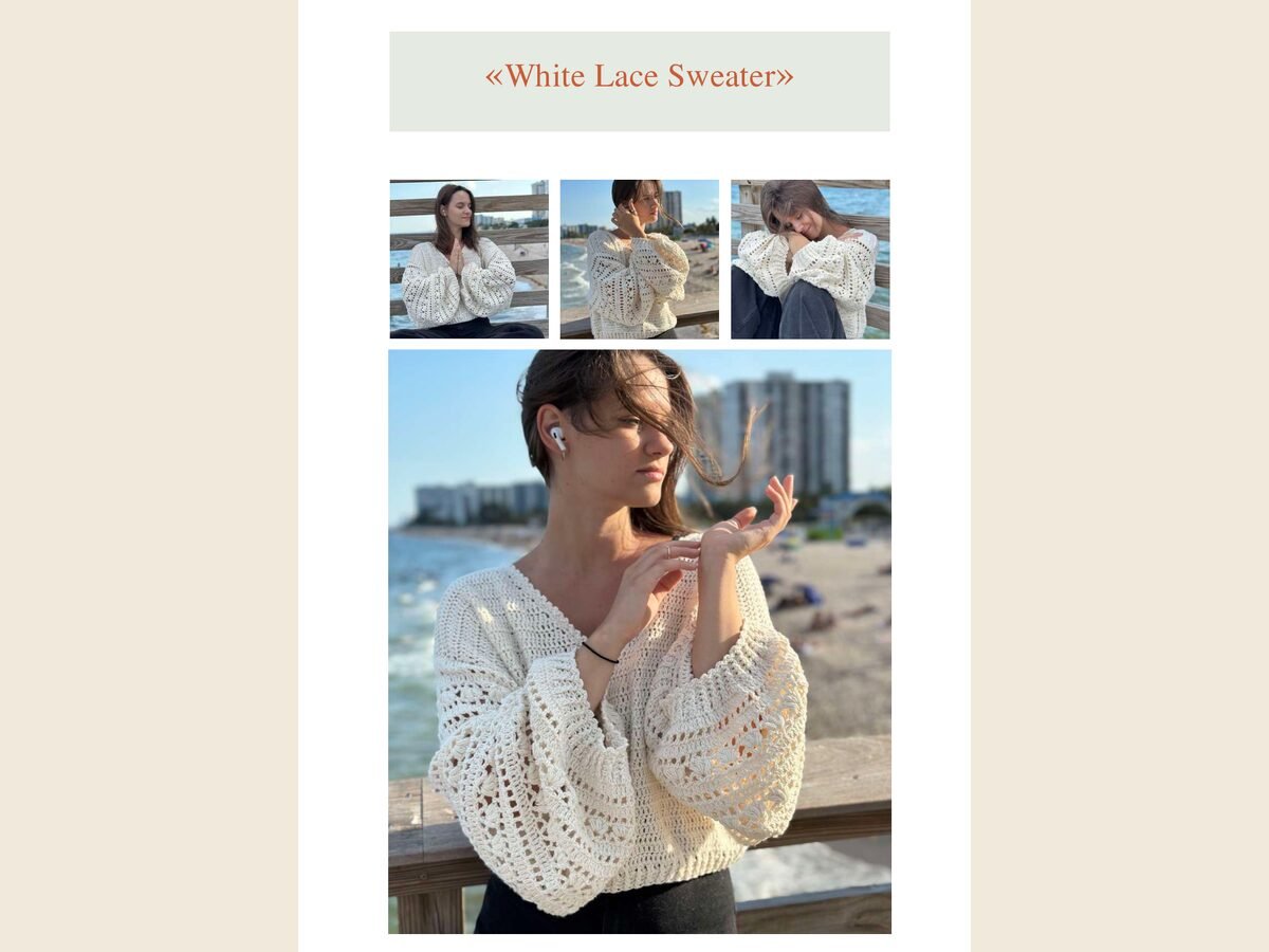 White lace sweater